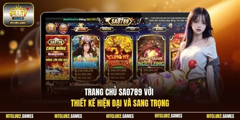 Trang chủ Sao789 với thiết kế hiện đại và sang trọng